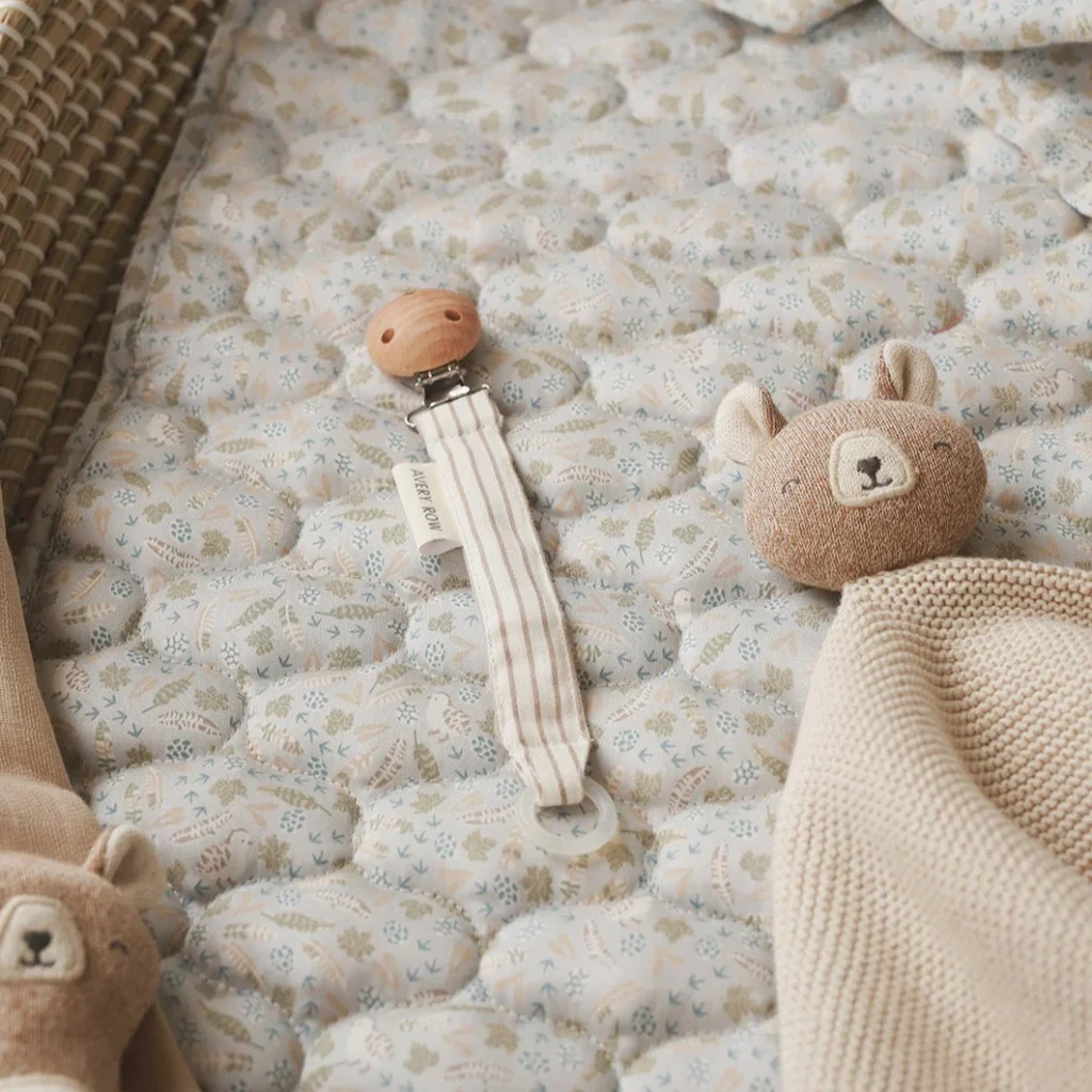 Pacifier_Holder_Stripe_on_a_Cotton_liner_nature_trail